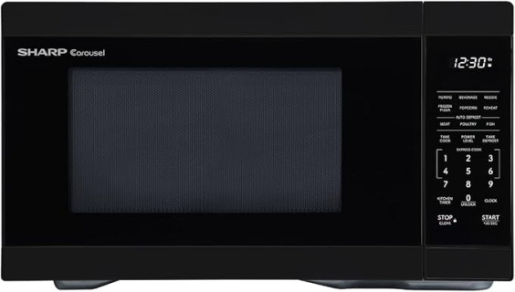 SHARP SMC1161KB Countertop Microwave Oven with Removable 12.4