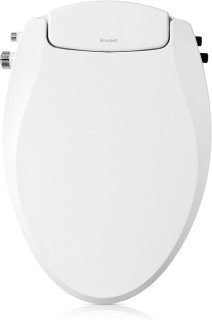 Brondell Bidet Toilet Seat, Non-Electric Swash Ecoseat, Fits Elongated Toilets, White - Dual Temperature, Dual Nozzle System - Bidet with Easy Installation