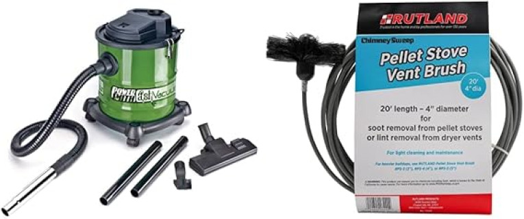 PowerSmith 10 Amp 3 Gallon Ash Vacuum with Pellet Stove Brush