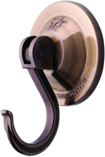 Powerful Wreath Hangers for Window or Glass Door, 4-Pack Powerful Suction Cup Hooks Utility Hooks, Antique Gold