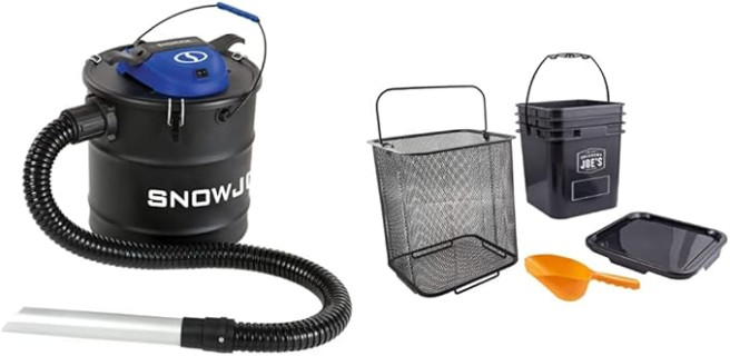 Snow Joe Ash Vacuum + Oklahoma Joe's Pellet Bucket Kit