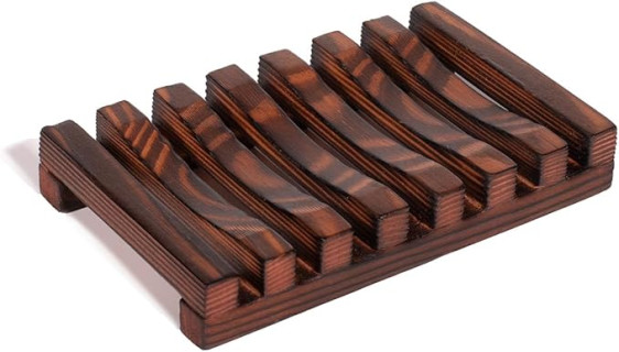 Viori Hamish & Co. Wooden Bar Holder for Shampoo Bars, Conditioner Bars, Body Wash Bars, All Natural Design to Promote Drying