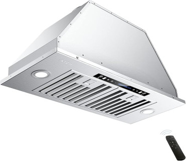 IKTCH 30 inch Built-in/Insert Range Hood 900 CFM, Ducted/Ductless Convertible Duct, Stainless Steel Kitchen Vent Hood with 4 Speed Gesture Sensing&Touch Control Panel(IKB01-30)