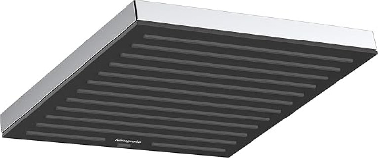 hansgrohe Pulsify E 10-inch Modern Showerhead 1-Spray PowderRain with QuickClean in Chrome, 24331001