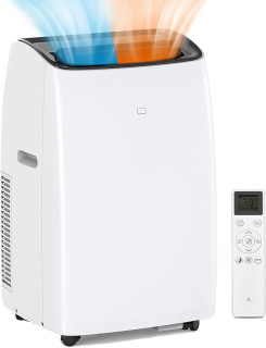 Inverter Portable Air Conditioner 14,000 Btu with Hose, Dehumidifier, Heater, Smart Inverter Portable Ac Units with Remote, Led Display, 24 Hrs Timer, 42dB, Ac Unit Window Kit