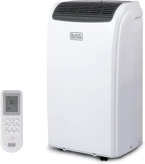 BLACK+DECKER Smart Portable Air Conditioner with Heat, 14,000 BTU Cooling, 12,000 BTU Heating for Rooms up to 700 Sq. Ft., Follow Me Remote, BPACT14HWT, White