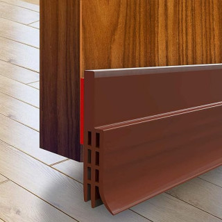 2 Pack Door Draft Stopper Under Door Seal for Exterior/Interior Doors, Door Sweep Strip Under Door Draft Blocker, Soundproof Door Bottom Weather Stripping, 2