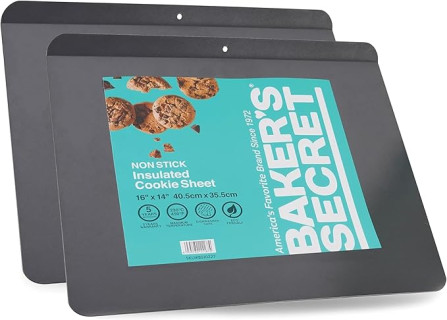 Baker's Secret 2pcs Insulated Cookie Sheet Cookie Tray 16