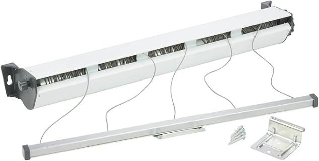 Honey Can Do,Alloy Steel 5-Line Retractable Outdoor Clothesline DRY-03113 White, 37.01