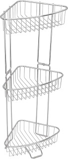 ToiletTree Products Stainless Steel Floor Shower Caddy - Corner Caddy Shelf for Bathroom and Shower Storage - Rust-Proof Shower Caddy for Shampoo, Soap, and More