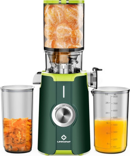 Rush Clear Cold Press Juicer, Slow Juicer Machines with No-Prep 4.35
