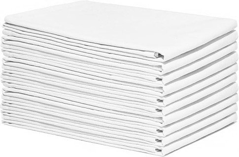 Organic Cotton White Dish Towels - 10 Pack, 27