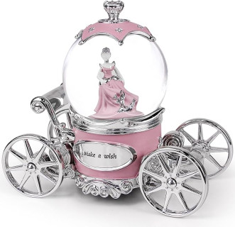 Cinderella Snow Globe Music Box for Girls, Snow Globes for Girls Color Changing LED Lights Snowglobe Musical Box for Women Kids Mom Daughter Birthday Christmas Mother's Day Valentine Gifts