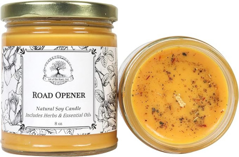 Road Opener Spell Candle by Art of the Root | Herbs & Essential Oils, Natural Soy Wax | Abre Camino | New Opportunities, Beginnings & Removing Obstacles Rituals | Wiccan & Pagan