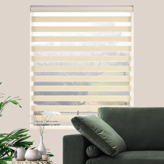 Zebra Blinds Window Blind Zebra Shade Blinds for Windows Roller Sheer Shades Privacy Light Filtering Shades for Home Kitchen Bathroom (Width 75'' X Height 72'' Cream)