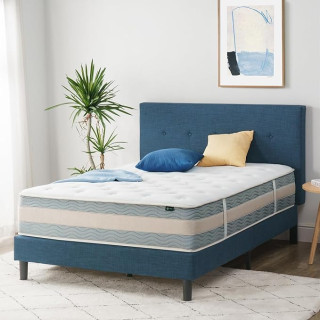 ZINUS 12 Inch Cooling Comfort Support Hybrid Mattress [New Version], Full, Fiberglass Free, Medium Plush, Cooling Motion Isolation, Certified Safe Foams & Fabric, Mattress in A Box