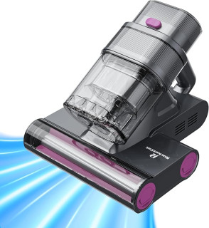 RocketCat Bed Vacuum Cleaner Smart Dust Sensor Mattress Vacuum, Bed Vacuum with UV-C Light & Heating & Ultrasonic Tech, 17Kpa 450W Strong Suction, 2 * 30000Rpm Brush Rolls, HEPA Filter, Corded