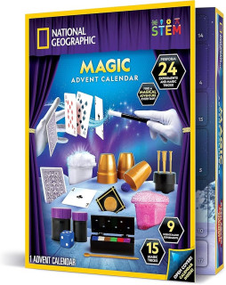 NATIONAL GEOGRAPHIC Magic Advent Calendar 2024 - Kids Advent Calendar with 24 Magic Tricks & Science Experiments, Christmas Countdown Calendar, Christmas Toys, Advent Calendar Magic